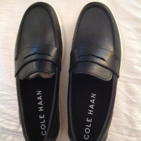 Cole Haan Men\'s Nantucket 2 Black Leather Penny Loafers 11.5M - New in Box main image 4
